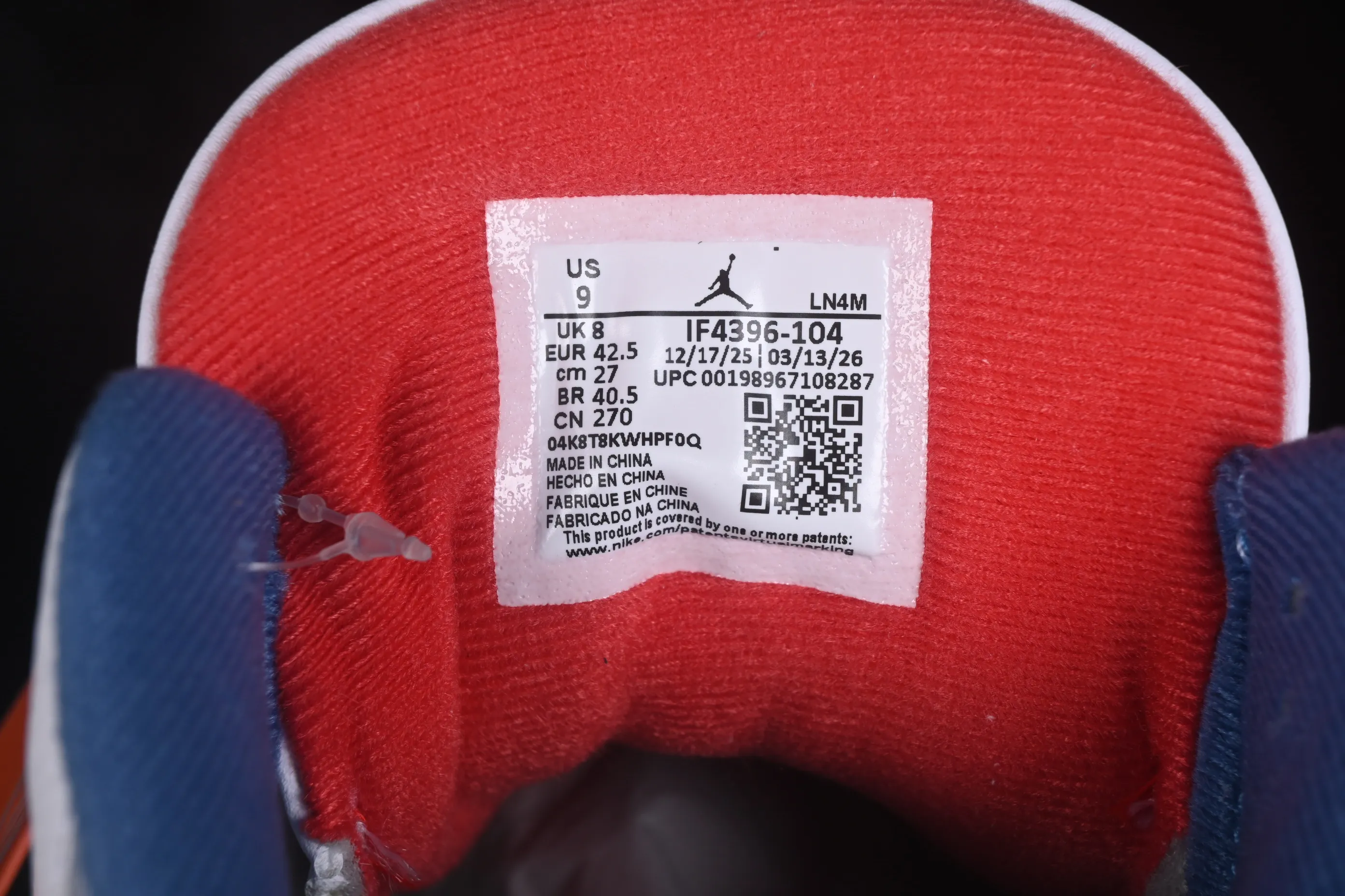 All categories Air Jordan Jordan series basketball shoes Air Jordan 3 GX foreign trade version Air Jordan 3 Retro "True Blue" AJ3 Joe 3 true blue color IF4396-104
